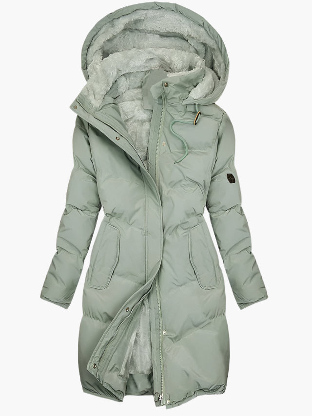 Women's Long Hooded Faux Fur Winter Coat