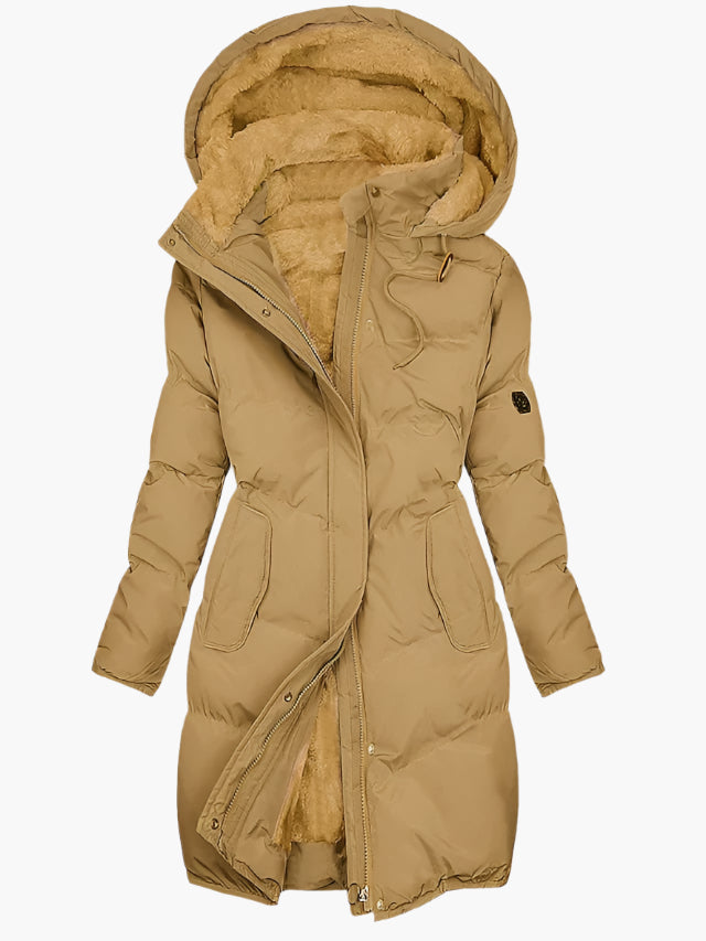 Women's Long Hooded Faux Fur Winter Coat