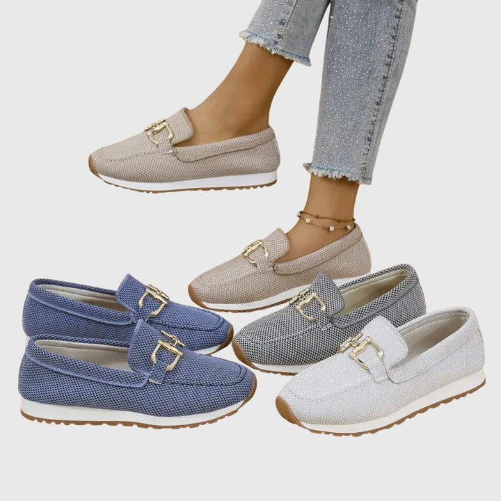 Women's Mesh Horsebit Loafer Sneakers with Lug Sole