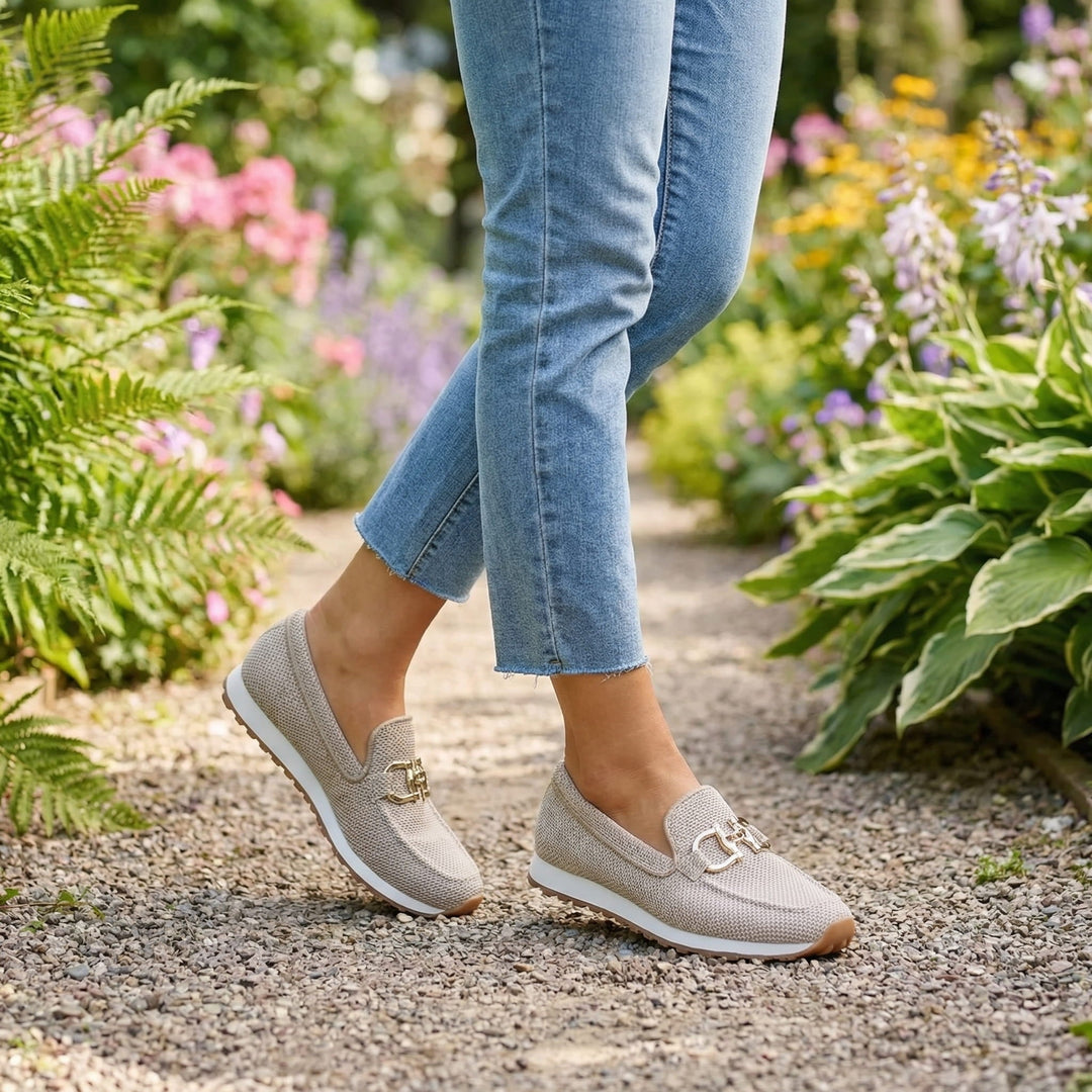 Women's Mesh Horsebit Loafer Sneakers with Lug Sole