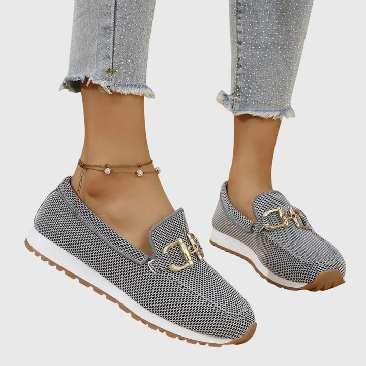 Women's Mesh Horsebit Loafer Sneakers with Lug Sole