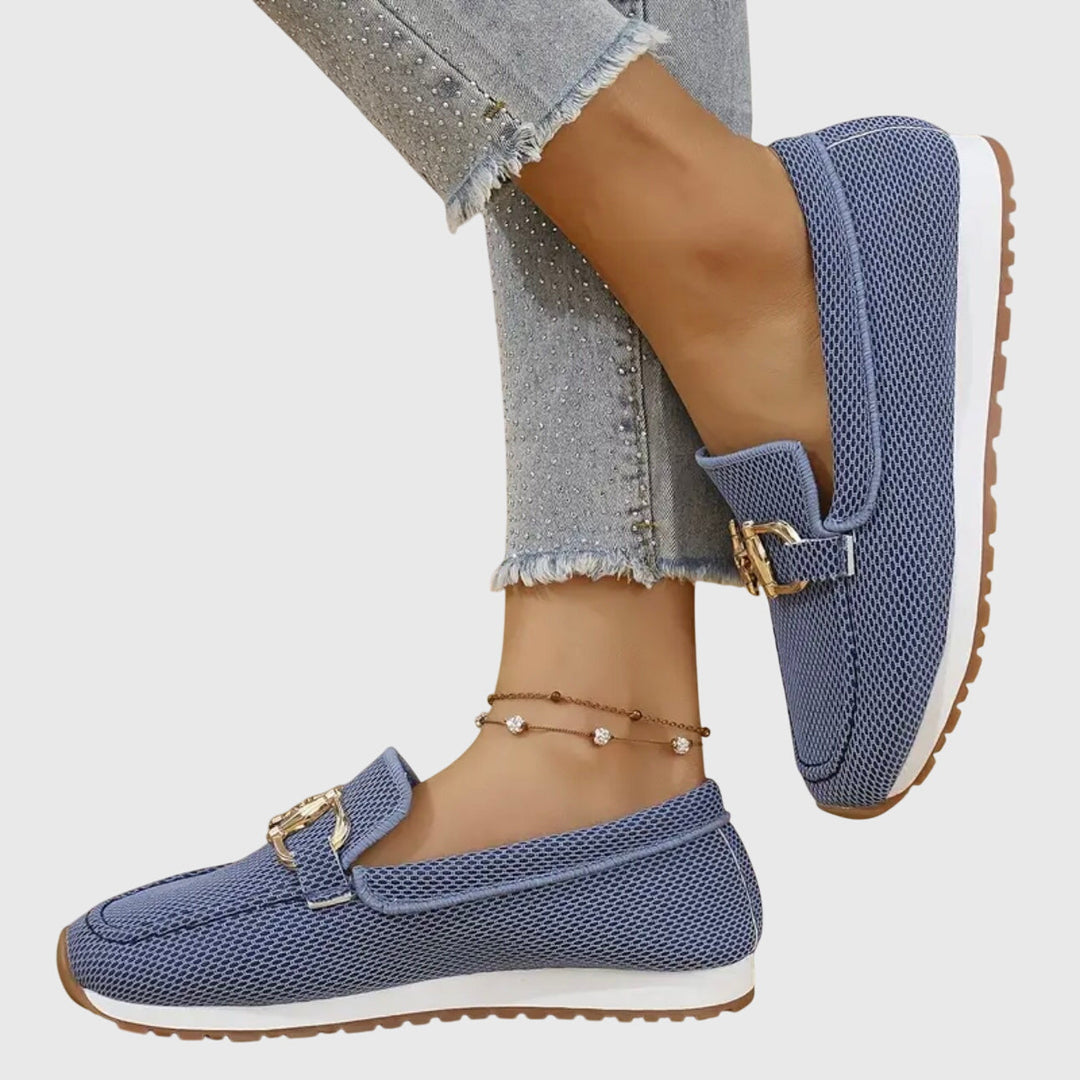 Women's Mesh Horsebit Loafer Sneakers with Lug Sole