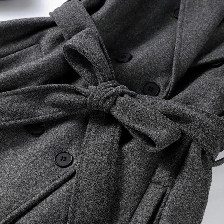 Women's Wool-Effect Double-Breasted Trench Coat
