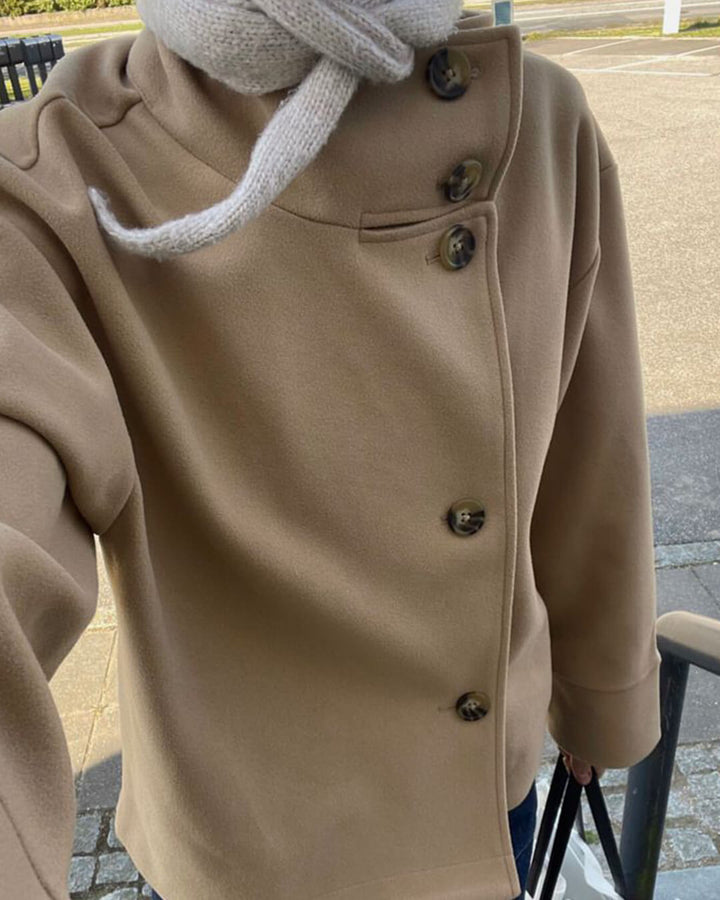 Women's Wool-Effect Stand Collar Jacket