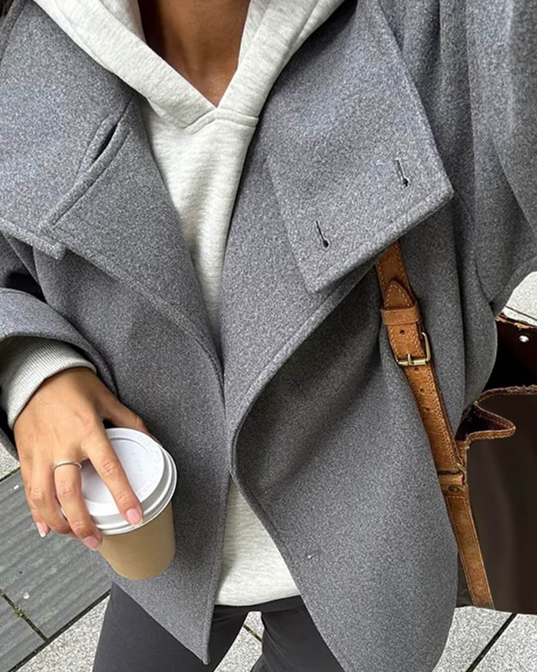 Women's Wool-Effect Stand Collar Jacket