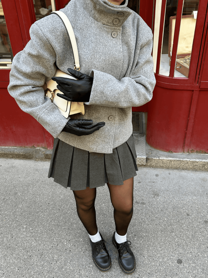 Women's Wool-Effect Stand Collar Jacket