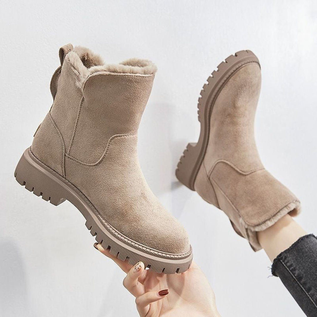 Women's Fleece-Lined Platform Ankle Boots