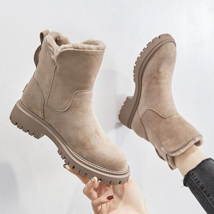 Women's Fleece-Lined Platform Ankle Boots