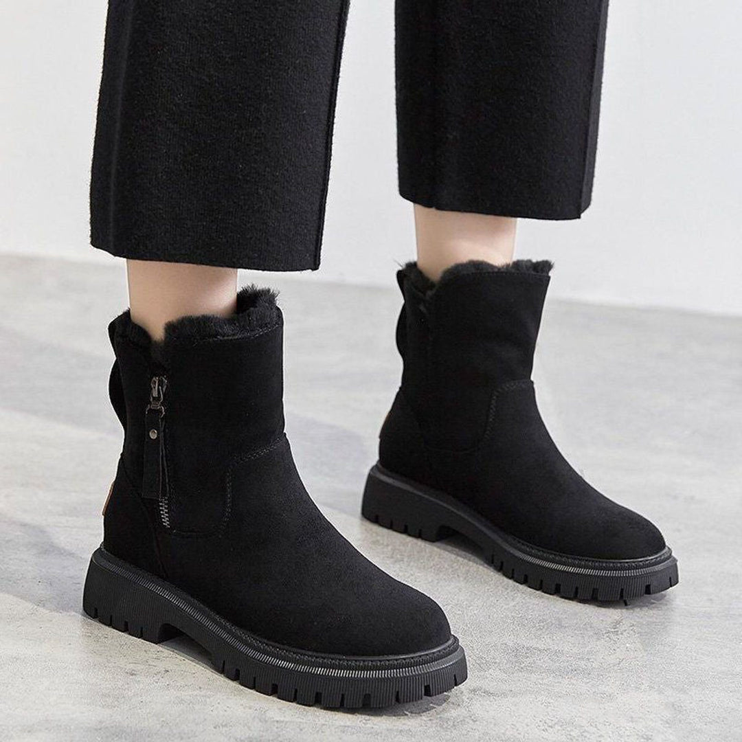 Women's Fleece-Lined Platform Ankle Boots
