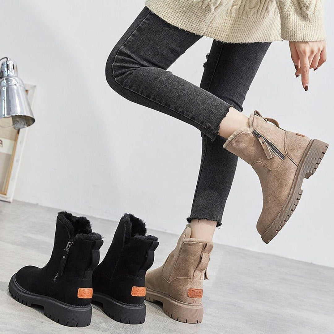 Women's Fleece-Lined Platform Ankle Boots