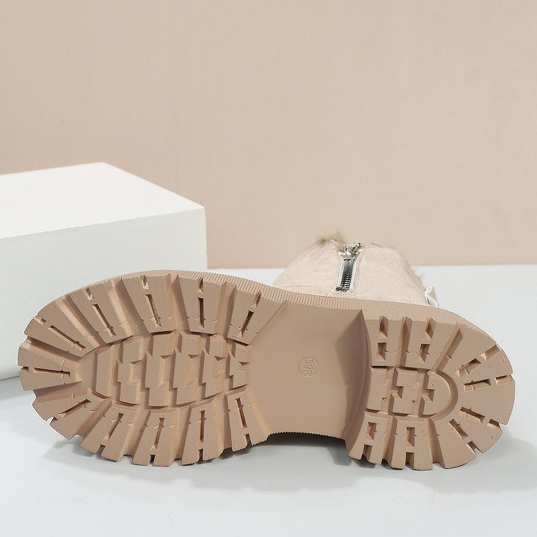 Women's Fleece-Lined Platform Ankle Boots