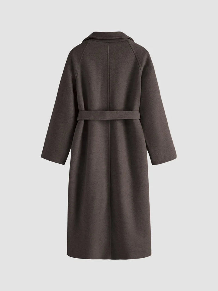 Women's Long Wool-Effect Wrap Coat