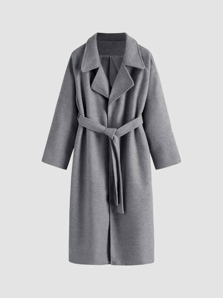 Women's Long Wool-Effect Wrap Coat