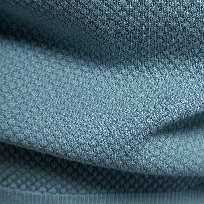 Open-Collar Pointelle Knit Polo