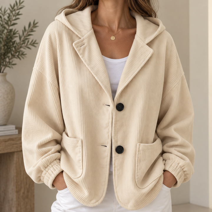 Women's Hooded Corduroy Jacket