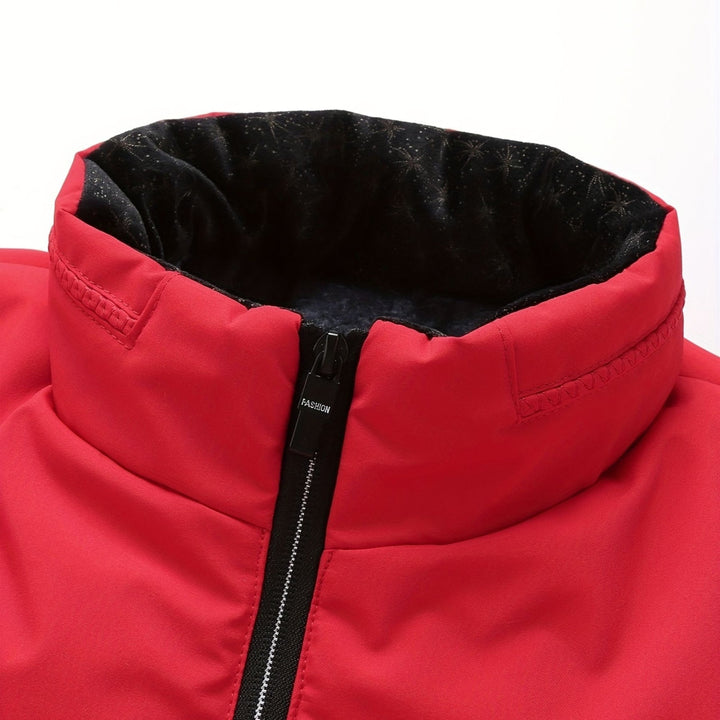 Men's Quilted Padded Stand-Collar Jacket