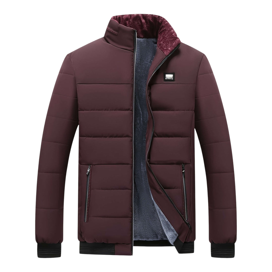 Men's Quilted Padded Stand-Collar Jacket