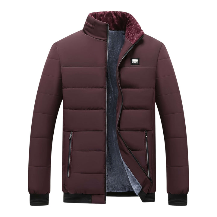 Men's Quilted Padded Stand-Collar Jacket