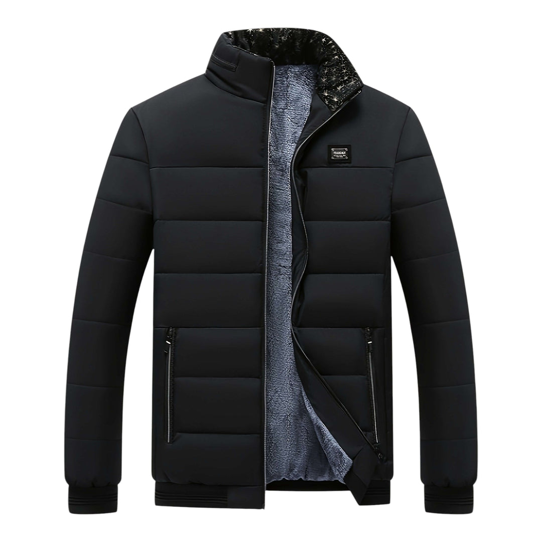 Men's Quilted Padded Stand-Collar Jacket