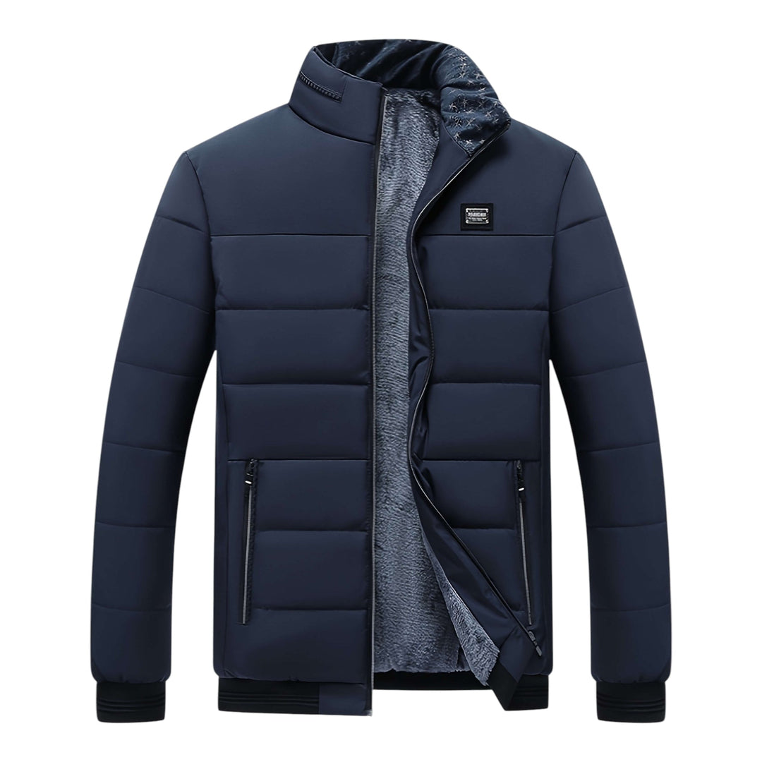 Men's Quilted Padded Stand-Collar Jacket