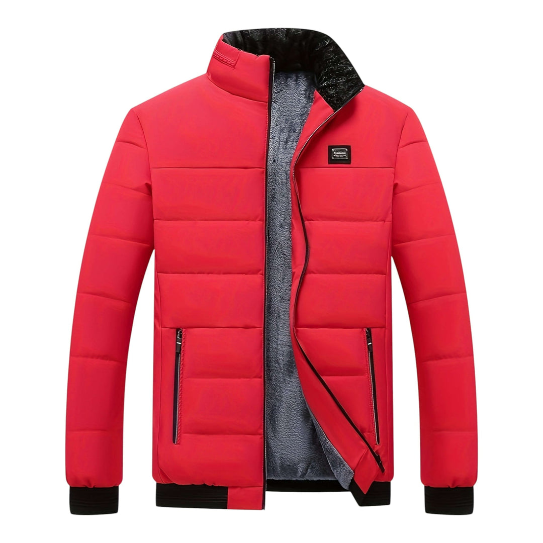 Men's Quilted Padded Stand-Collar Jacket