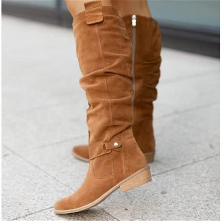 Women's Suede Slouch Knee High Boots
