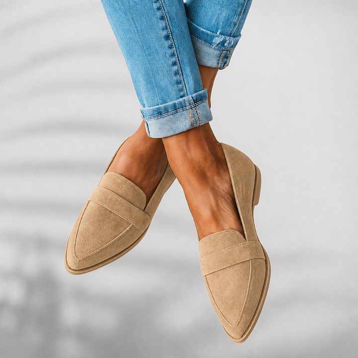 Women's Pointed-Toe Penny Loafer Flats