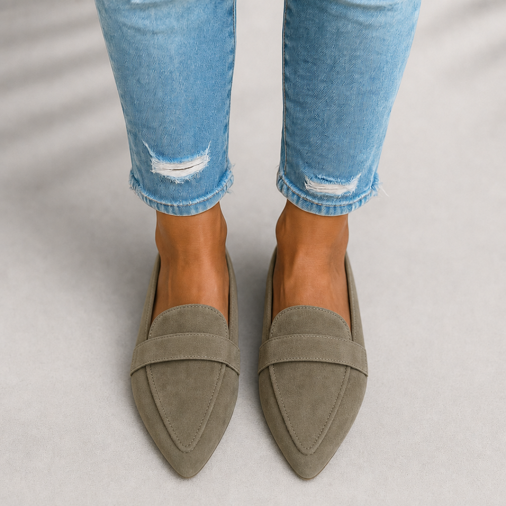 Women's Pointed-Toe Penny Loafer Flats