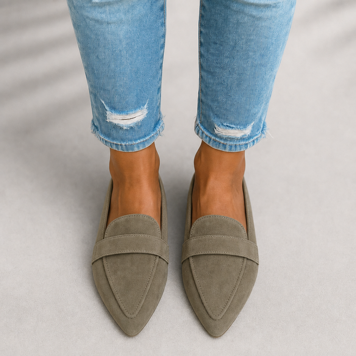 Women's Pointed-Toe Penny Loafer Flats