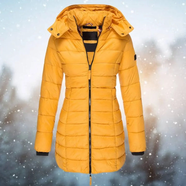 Women's Long Hooded Quilted Puffer Jacket