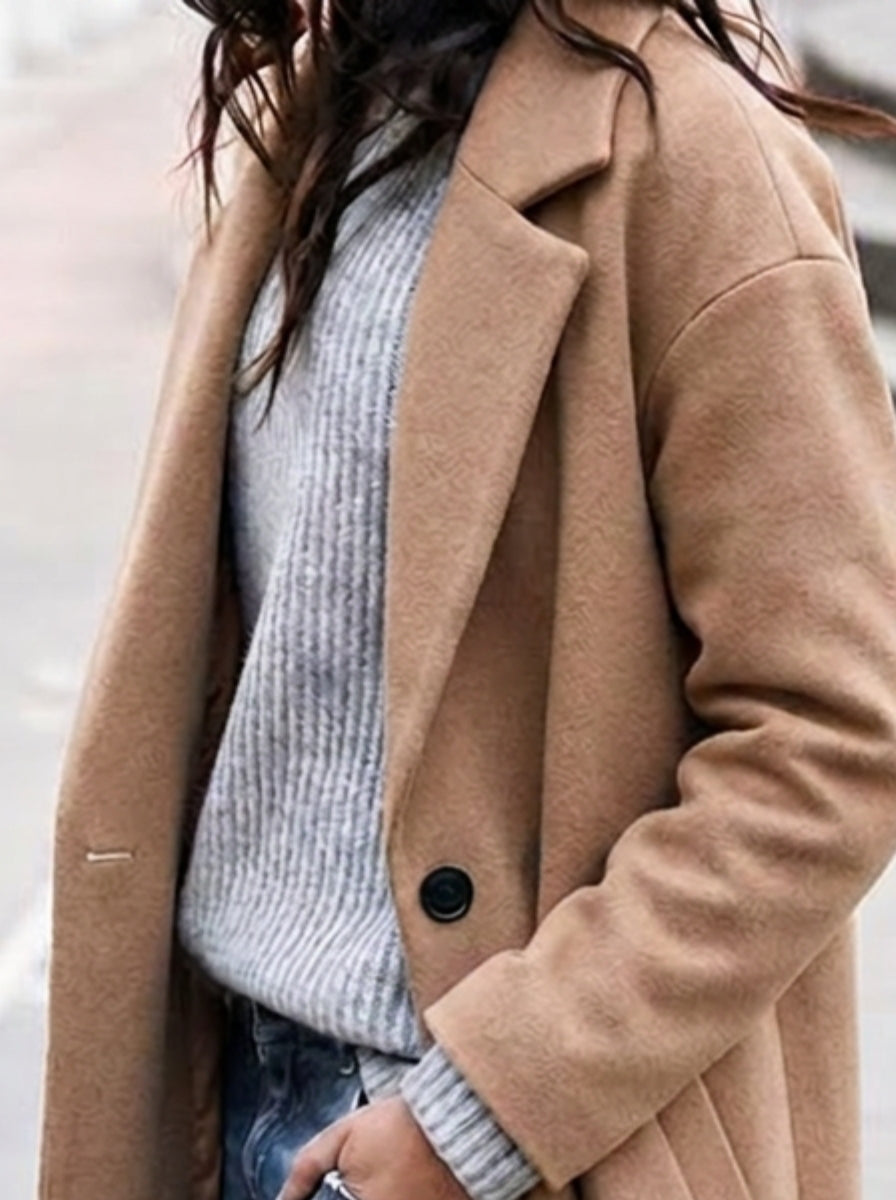 Women's Oversized Longline Wool-Look Coat