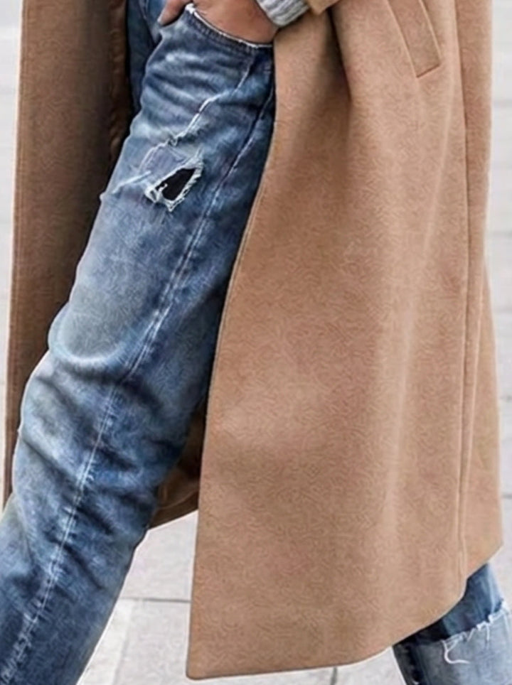 Women's Oversized Longline Wool-Look Coat