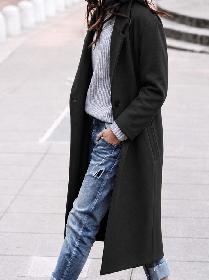 Women's Oversized Longline Wool-Look Coat