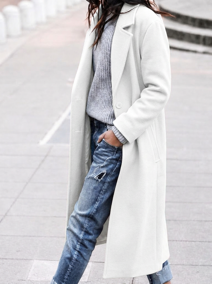 Women's Oversized Longline Wool-Look Coat