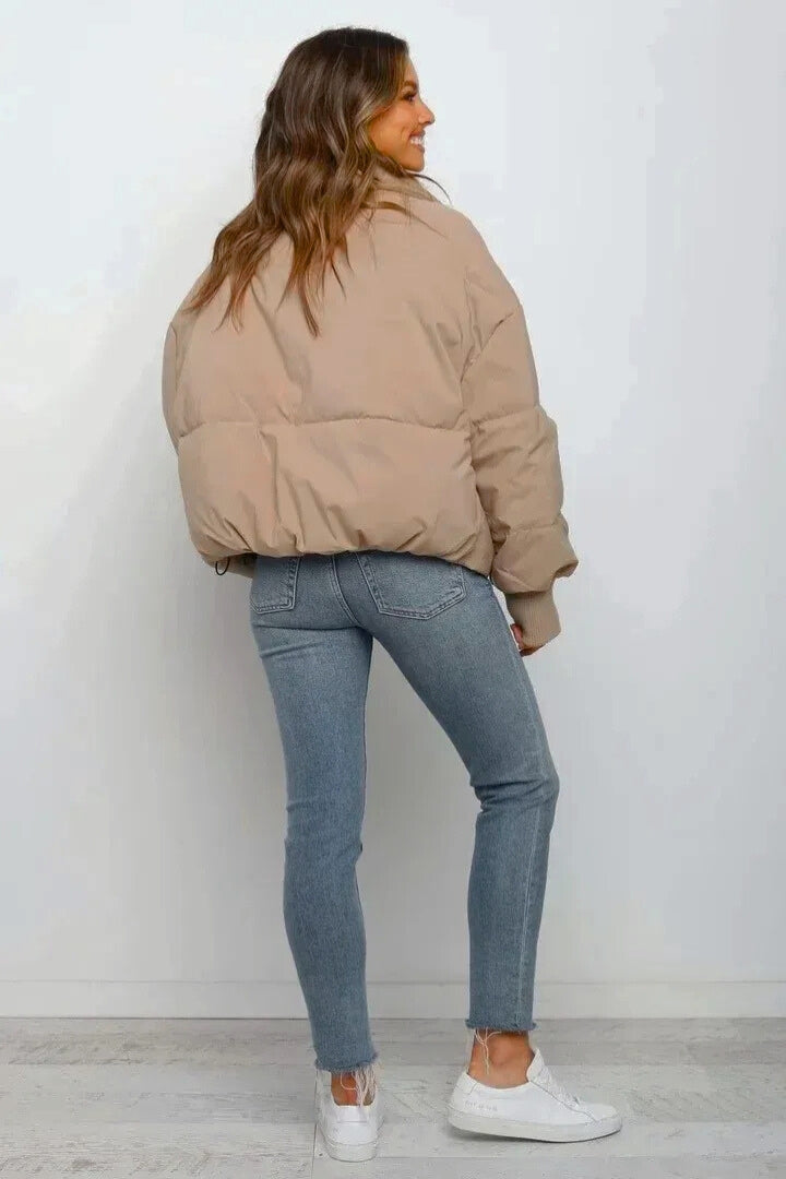 Women's Cropped Oversized Puffer Jacket