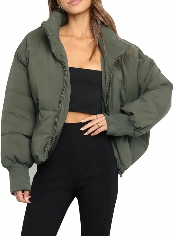 Women's Cropped Oversized Puffer Jacket
