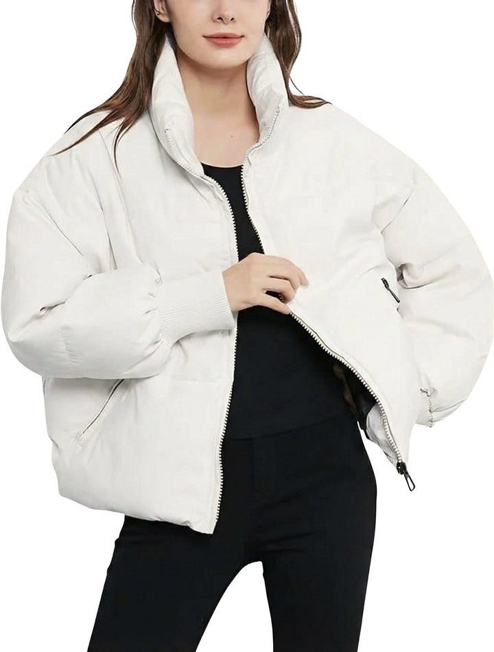 Women's Cropped Oversized Puffer Jacket