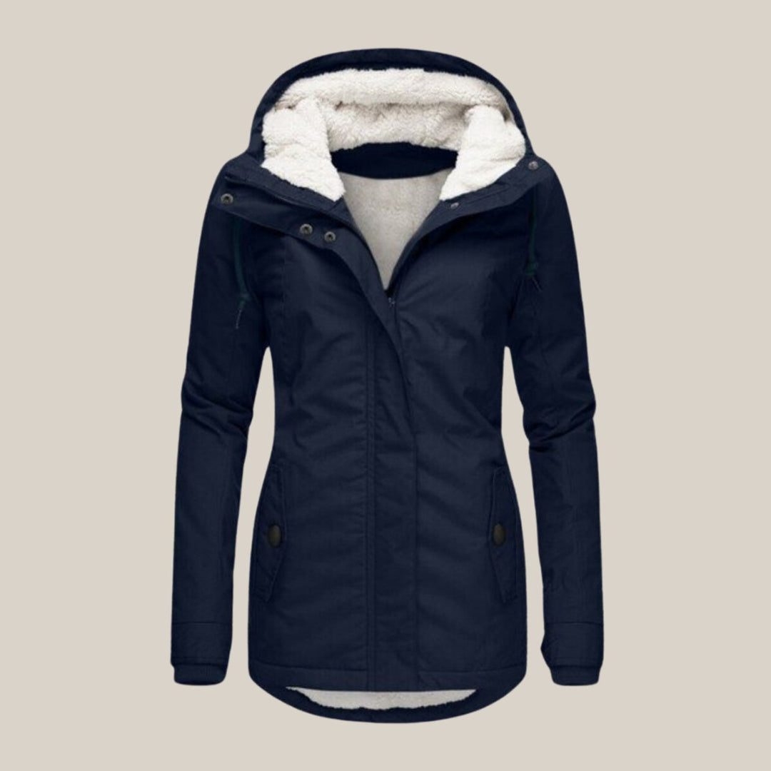 Women's Sherpa-Lined Hooded Quilted Jacket