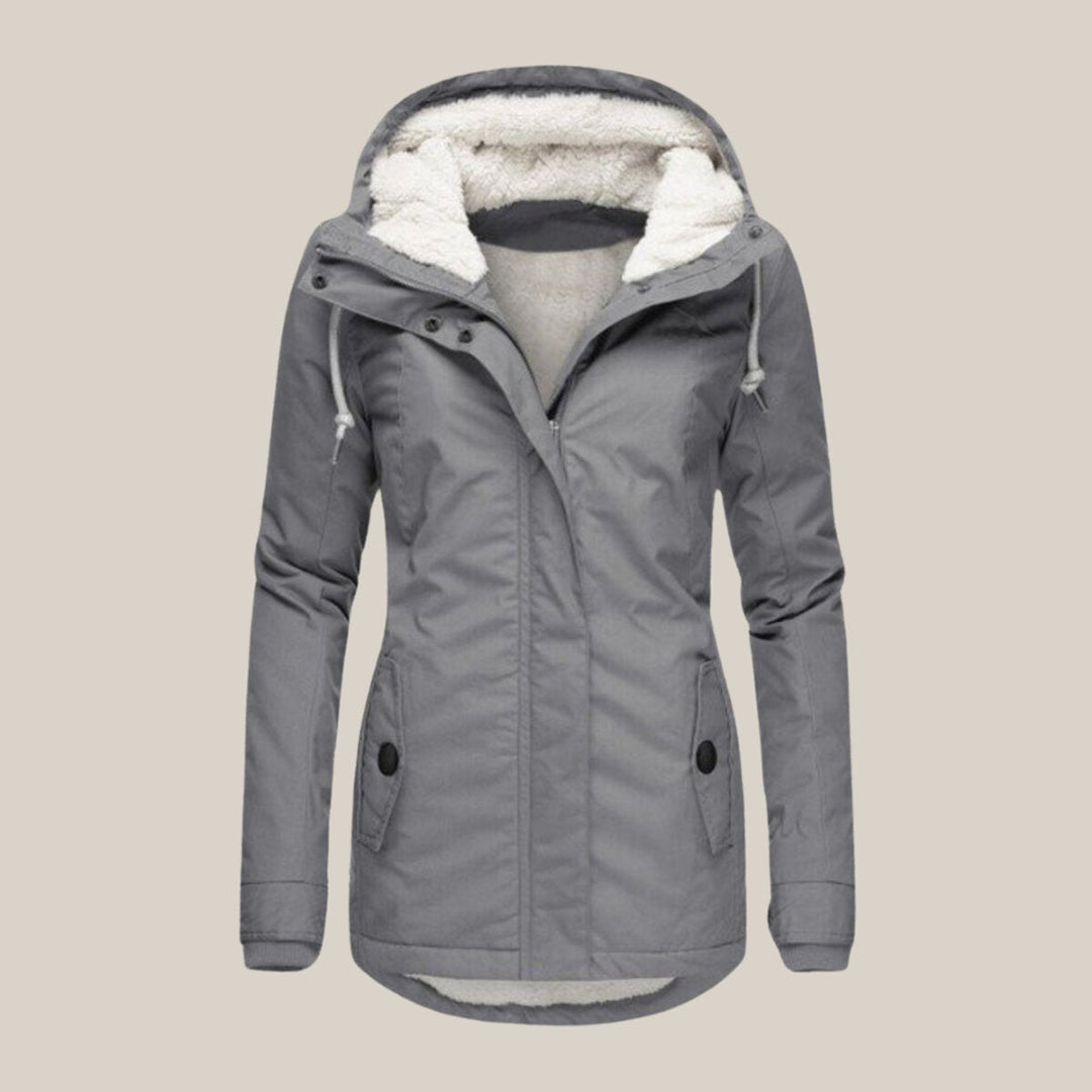 Women's Sherpa-Lined Hooded Quilted Jacket