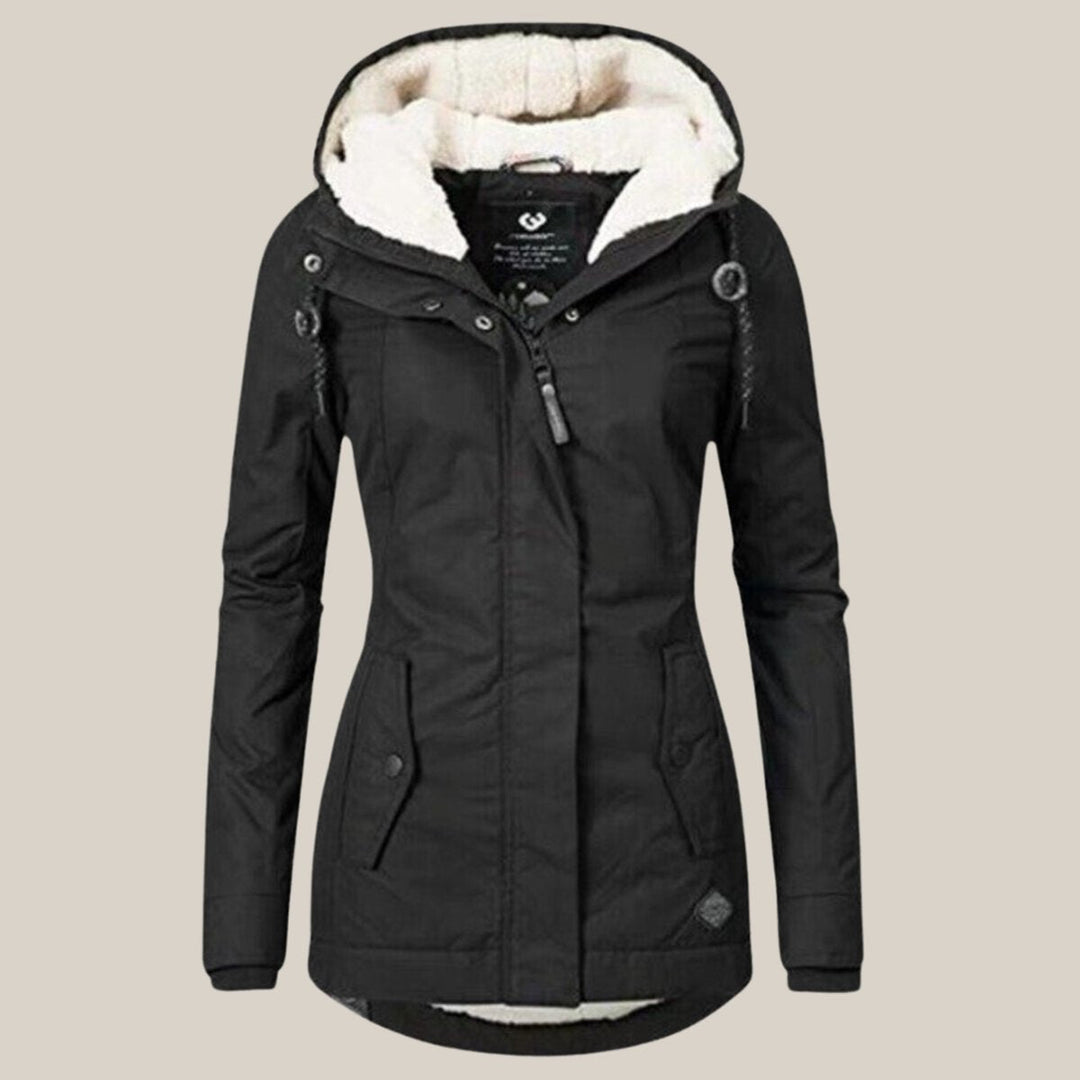 Women's Sherpa-Lined Hooded Quilted Jacket