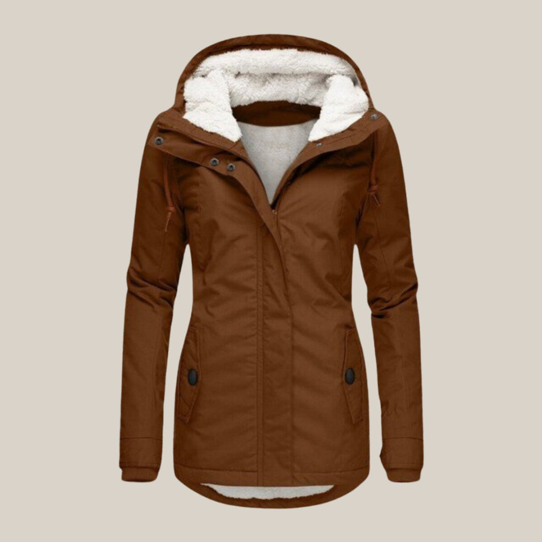 Women's Sherpa-Lined Hooded Quilted Jacket
