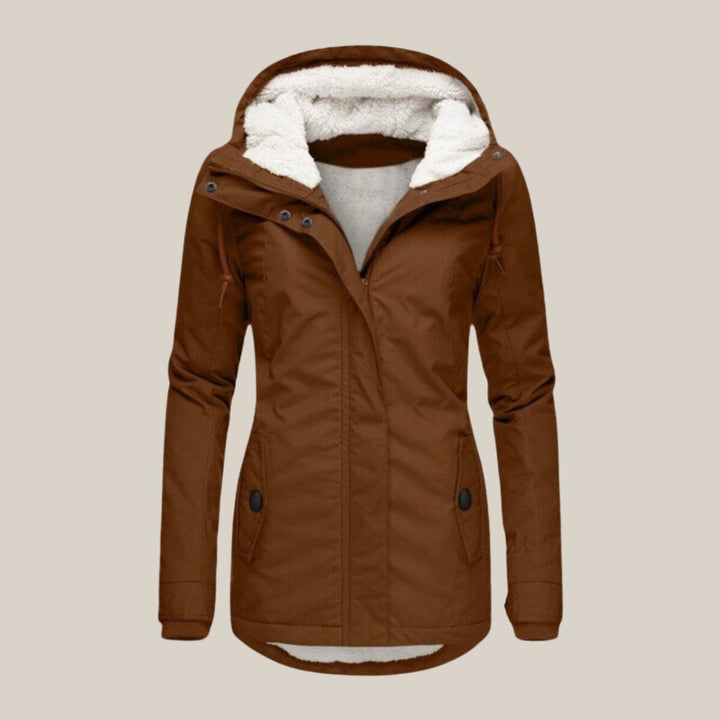 Women's Sherpa-Lined Hooded Quilted Jacket