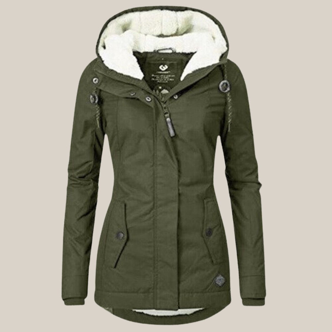 Women's Sherpa-Lined Hooded Quilted Jacket