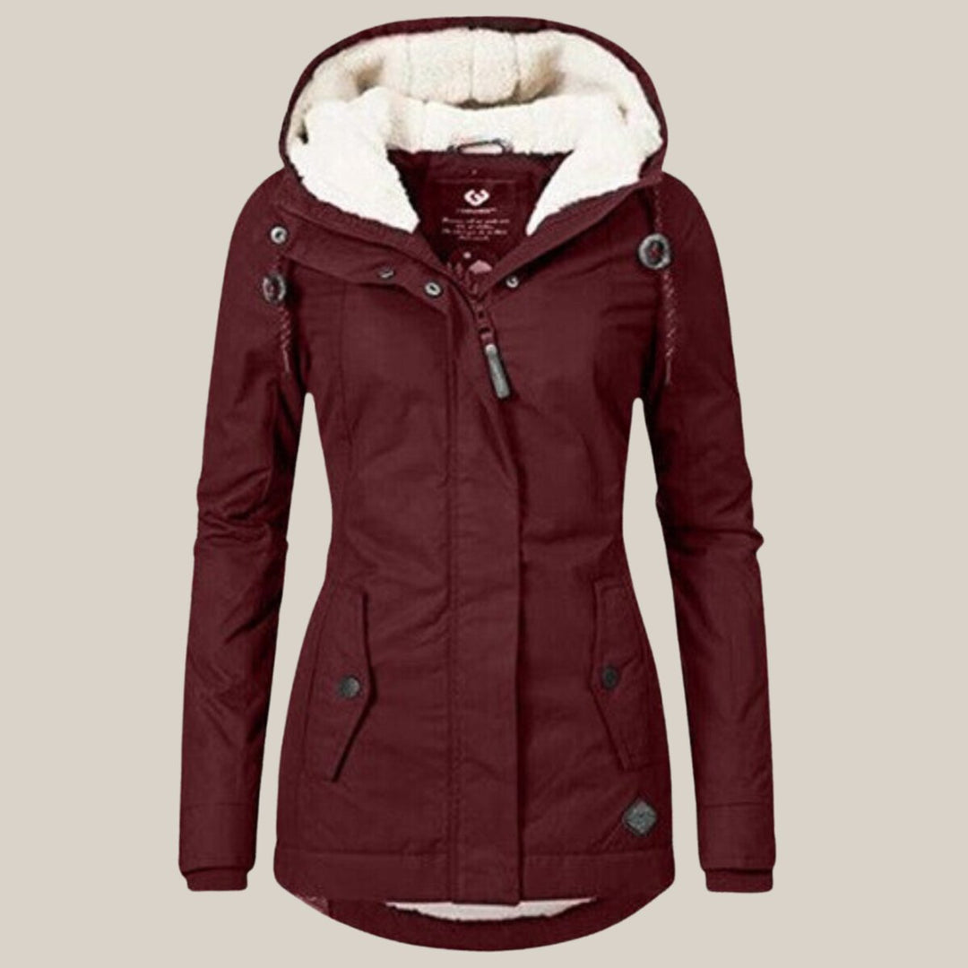 Women's Sherpa-Lined Hooded Quilted Jacket